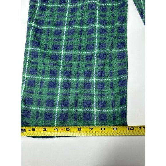 Fruit Of The Loom Mens Fleece Green Blue Plaid Comfort Sleepwear Pants Size XL - Picture 5 of 13